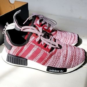 Adidas Boost Burgundy NMD R1 Running Shoes Sneakers